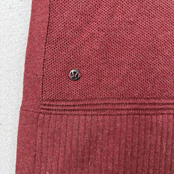 Lululemon Call Me Cozy Wrap Women’s OS Red Cotton Yak Blend Full‎ Zip Sweater - Picture 15 of 16